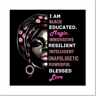 I Am Black Woman Afrocentric Posters and Art